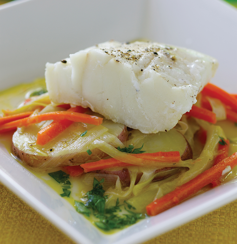 Braised Cod With Leeks