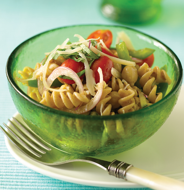 Cold Fusilli Pasta With Summer Vegetables