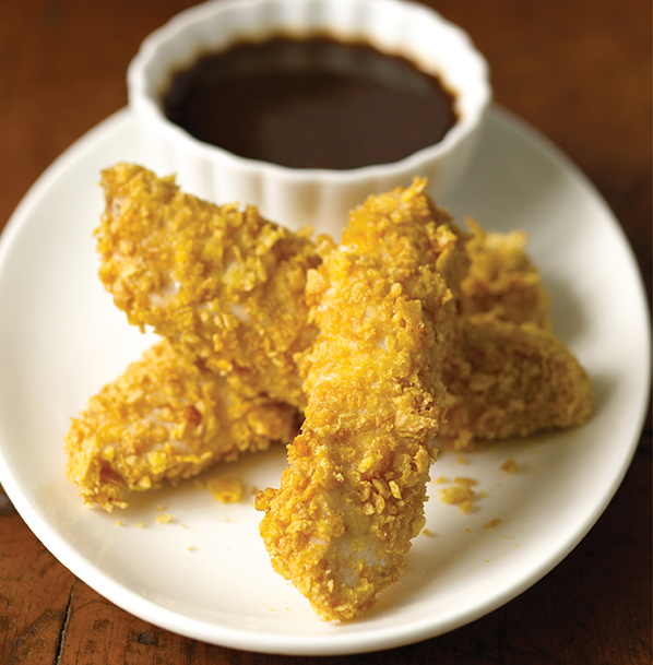 Crunchy Chicken Fingers With Tangy Dipping Sauce
