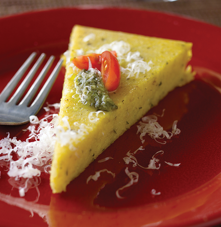 Pesto Baked Polenta